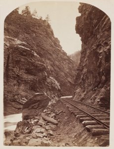 Ansicht einer Eisenbahn in den Rockies von William Henry Jackson