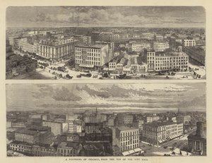 Ein Panorama von Chicago, vom Dach des Rathauses von William Henry James Boot
