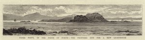 Fidra Point, im Firth of Forth, der vorgeschlagene Standort für einen neuen Leuchtturm