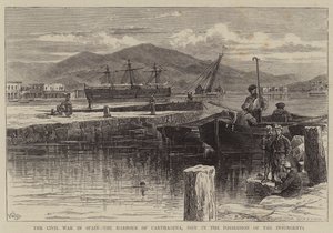 Der Bürgerkrieg in Spanien, der Hafen von Cartagena, jetzt im Besitz der Aufständischen