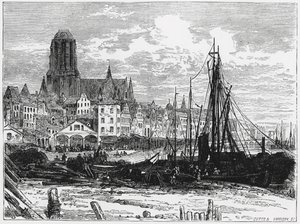 Ansicht von Frankfurt am Main mit der Weißfrauenkirche im Hintergrund, graviert von Cutts und Harrison von William Henry James Boot