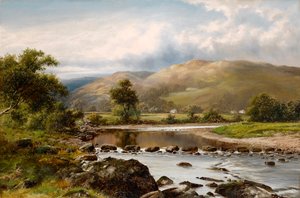 Trittsteine bei Bettws-y-Coed, Nordwales von William Henry Mander