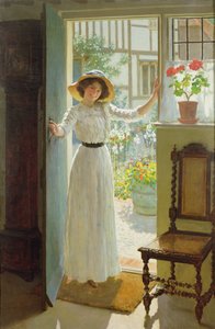 Vor der Hüttentür von William Henry Margetson