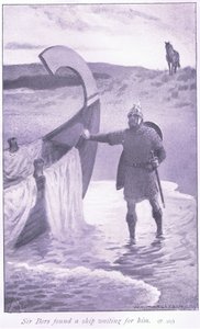 Sir Bors fand ein Schiff, das auf ihn wartete