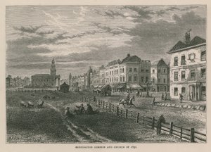 Kennington Common und Kirche im Jahr 1830