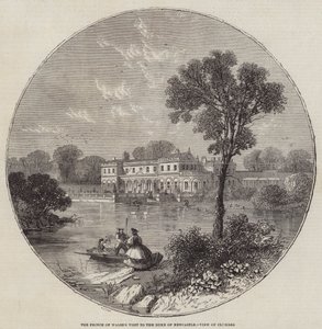 Der Besuch des Prinzen von Wales beim Herzog von Newcastle, Ansicht von Clumber von William Henry Prior