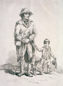 Ein Bauer mit einem Hund und einem Jungen, Provinzcharaktere