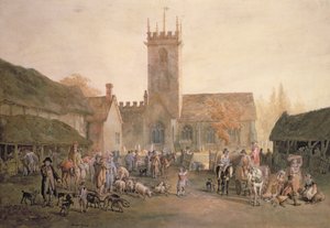 Schweinemarkt im Hof des Fountain Inn, Bedford, 1806