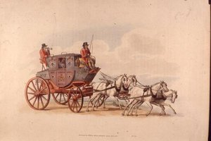 Die London nach Worcester Royal Mail Coach aus 
