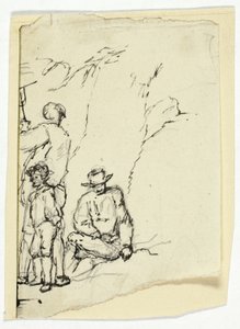 Zwei Männer mit Junge von William Henry Pyne