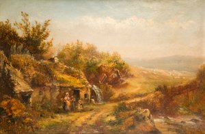 Hütte und Mühlrad von William Henry Vernon