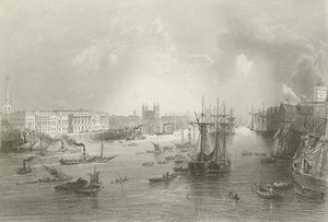 Der Hafen von London von William Henry after Bartlett