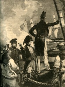 Kapitän William Walpole fängt die Schiffe des Herzogs von Saldanha ab, Liberale Kriege, 1829, um 1890