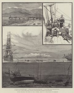 Taucher erkunden das Wrack der HMS Doterel, die in der Magellanstraße explodierte