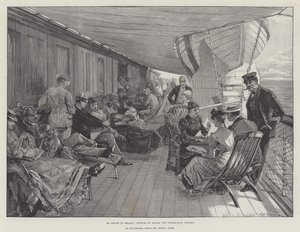 Auf dem Weg nach Brasilien, Skizze an Bord des Dampfschiffs Thames