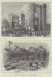 Fall der Teppichfabrik von Messers J und J Templeton, Greenhead, Glasgow von William Heysham Overend