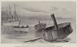 HMS Alacrity besucht den Schauplatz der Schlacht am Yalu