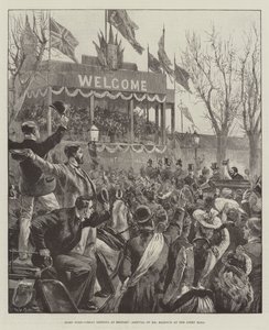 Heimatherrschaft, Großes Treffen in Belfast, Ankunft von Mr. Balfour in der Linen Hall von William Heysham Overend