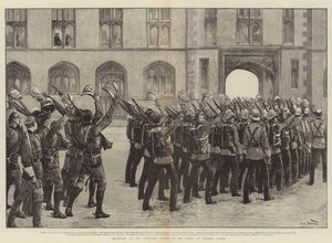 Inspektion der Grenadier Guards durch die Königin im Windsor Castle