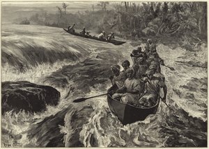 Stromschnellen auf dem Kongo befahren