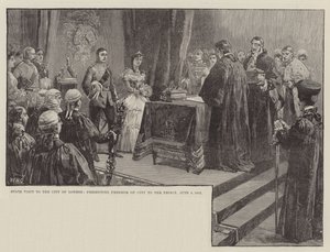 Staatsbesuch in der Stadt London, Verleihung der Freiheit der Stadt an den Prinzen, 8. Juni 1863