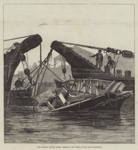 Der Zusammenstoß im Solent, Bergung des Wracks der Yacht Mistletoe von William Heysham Overend