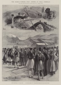 Der Griechisch-Türkische Krieg, Szenen in Volo, Thessalien von William Heysham Overend