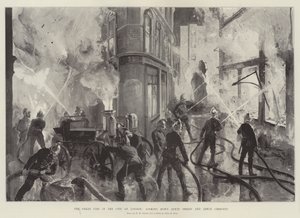 Der große Brand in der City of London, Blick auf die Jewin Street und Jewin Crescent