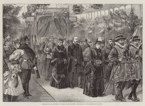 Der Prinz und die Prinzessin von Wales in Manchester, Prozession im Ausstellungsgebäude