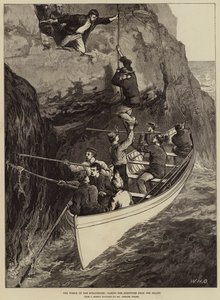 Das Wrack der Strathmore, Rettung der Überlebenden von der Insel
