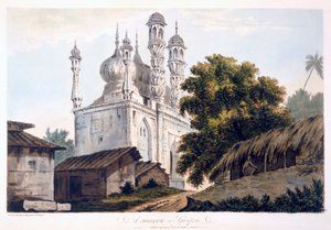 Eine Moschee in Gazipoor, 1787 von William Hodges