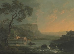Landschaft mit Fischern an einem See von William Hodges
