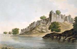 Pl. 33 Ein Blick auf das Fort von Ilionpoor am Ufer des Flusses Goomty aus 