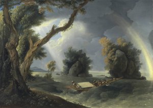 Sturm am Ganges, mit Mrs. Hastings in der Nähe der Colgon-Felsen, ca. 1790