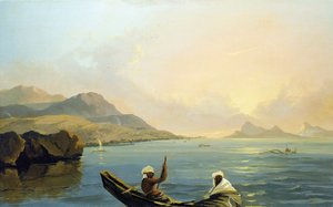 Tahiti: Blick auf die Provinz Oparree, die Insel Otaheite und einen Teil der Insel Moorea von William Hodges