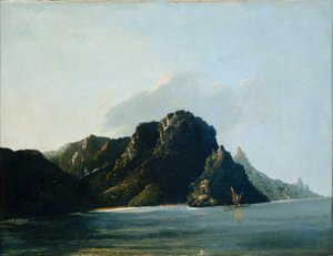 Blick auf Resolution [Vaitahu] Bay in den Marquesas von William Hodges
