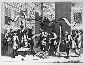 (Ticket) für den Vorteil von (James) Spiller (dem Schauspieler) von William Hogarth