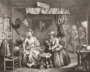 Der Weg einer Dirne, Blatt 3: Die Verhaftung von William Hogarth