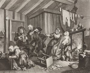 Der Weg einer Dirne. Blatt 5: Der Tod von William Hogarth