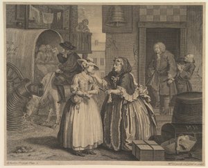 Der Lebensweg einer Dirne, Tafel 1, vor April 1732 von William Hogarth