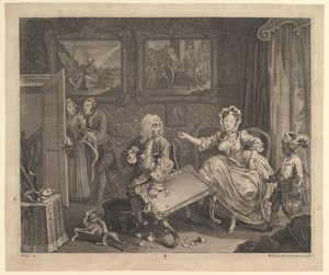 Der Weg einer Dirne, Platte 2 von William Hogarth