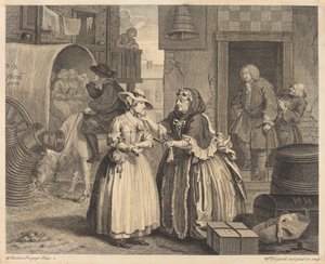 Der Lebensweg einer Dirne: pl.1 von William Hogarth