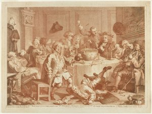 Eine moderne Mitternachtskonversation von William Hogarth