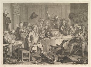 Eine moderne Mitternachtskonversation, März 1732 von William Hogarth