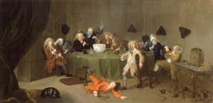 Eine moderne Mitternachtskonversation, ca. 1732 von William Hogarth