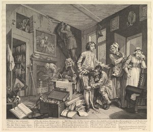 Der Lebensweg eines Wüstlings, Platte 1, 25. Juni 1735 von William Hogarth
