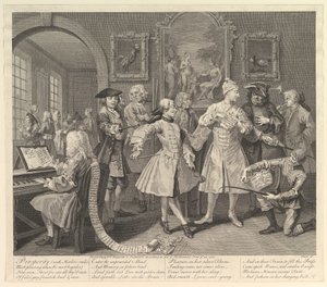 Der Lebenslauf eines Wüstlings, Platte 2, 25. Juni 1735 von William Hogarth