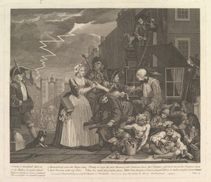 Ein Wüstling, Platte 4, 25. Juni 1735 von William Hogarth