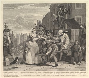 Der Lebenswandel eines Wüstlings, Tafel 4, 25. Juni 1735 von William Hogarth