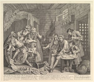 Der Werdegang eines Wüstlings, Tafel 7, 25. Juni 1735 von William Hogarth